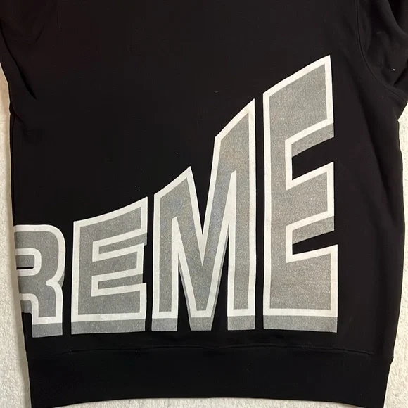 Supreme Side Arc Crewneck Sweatshirt, Black, Medium